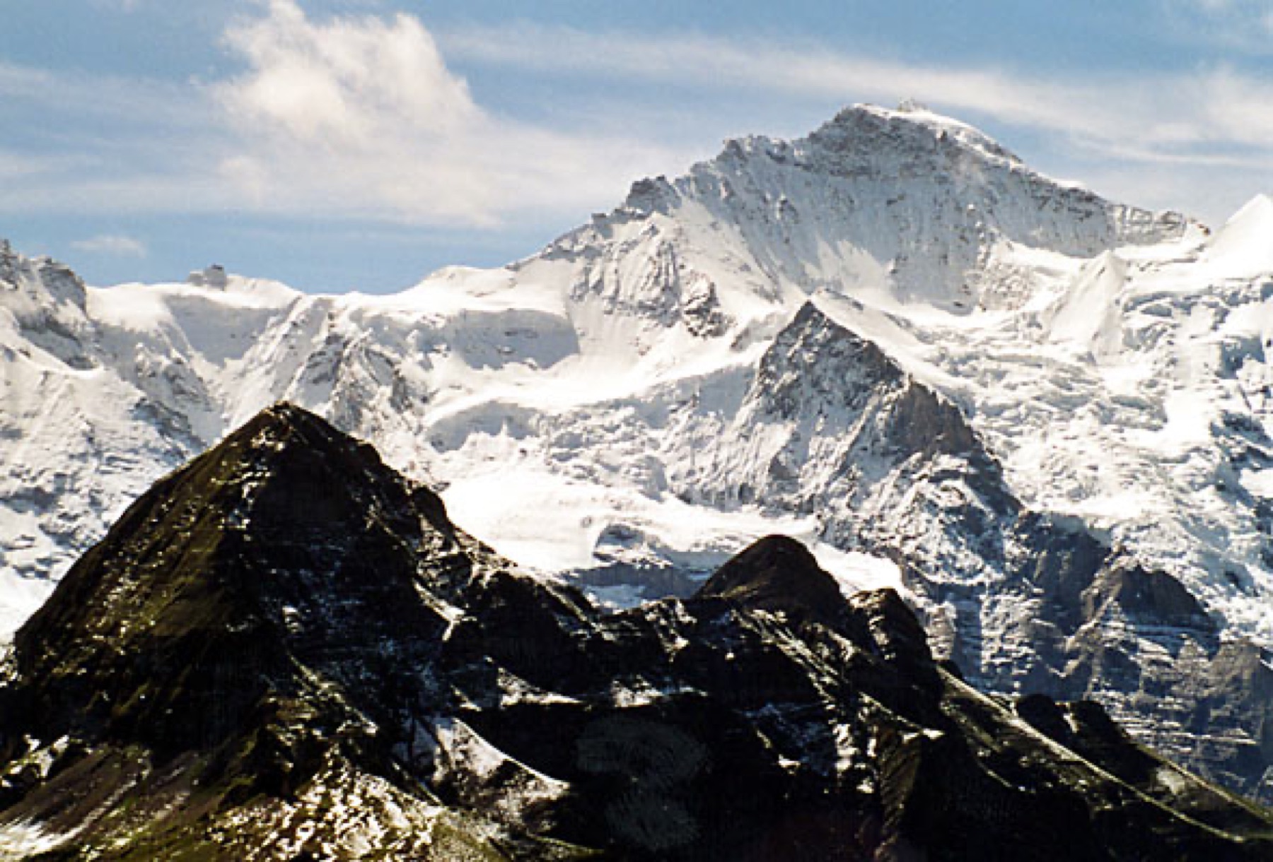 Jungfrau above the Bernese Alps