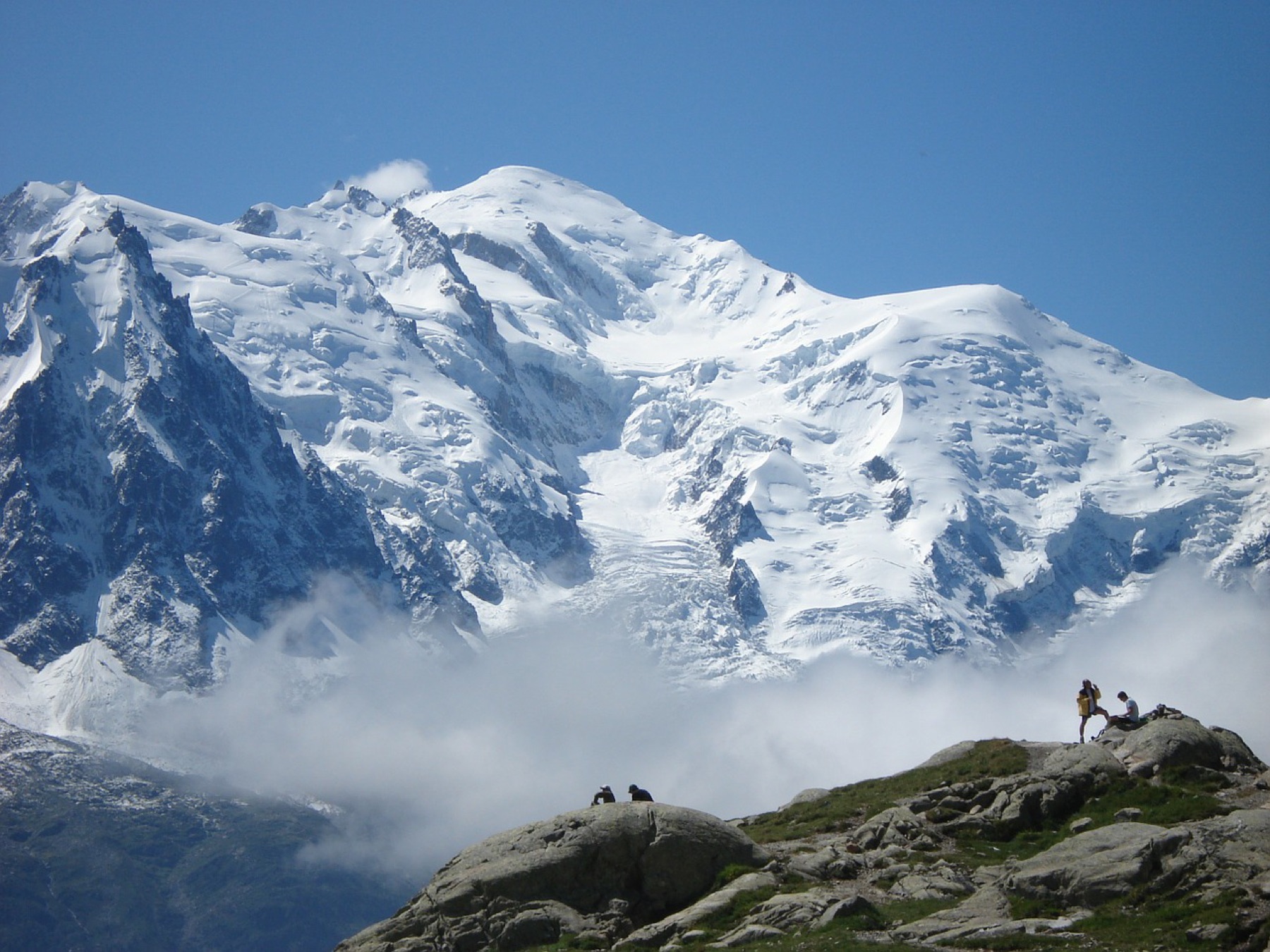 Mont Blanc together with Aiguille du Midi.