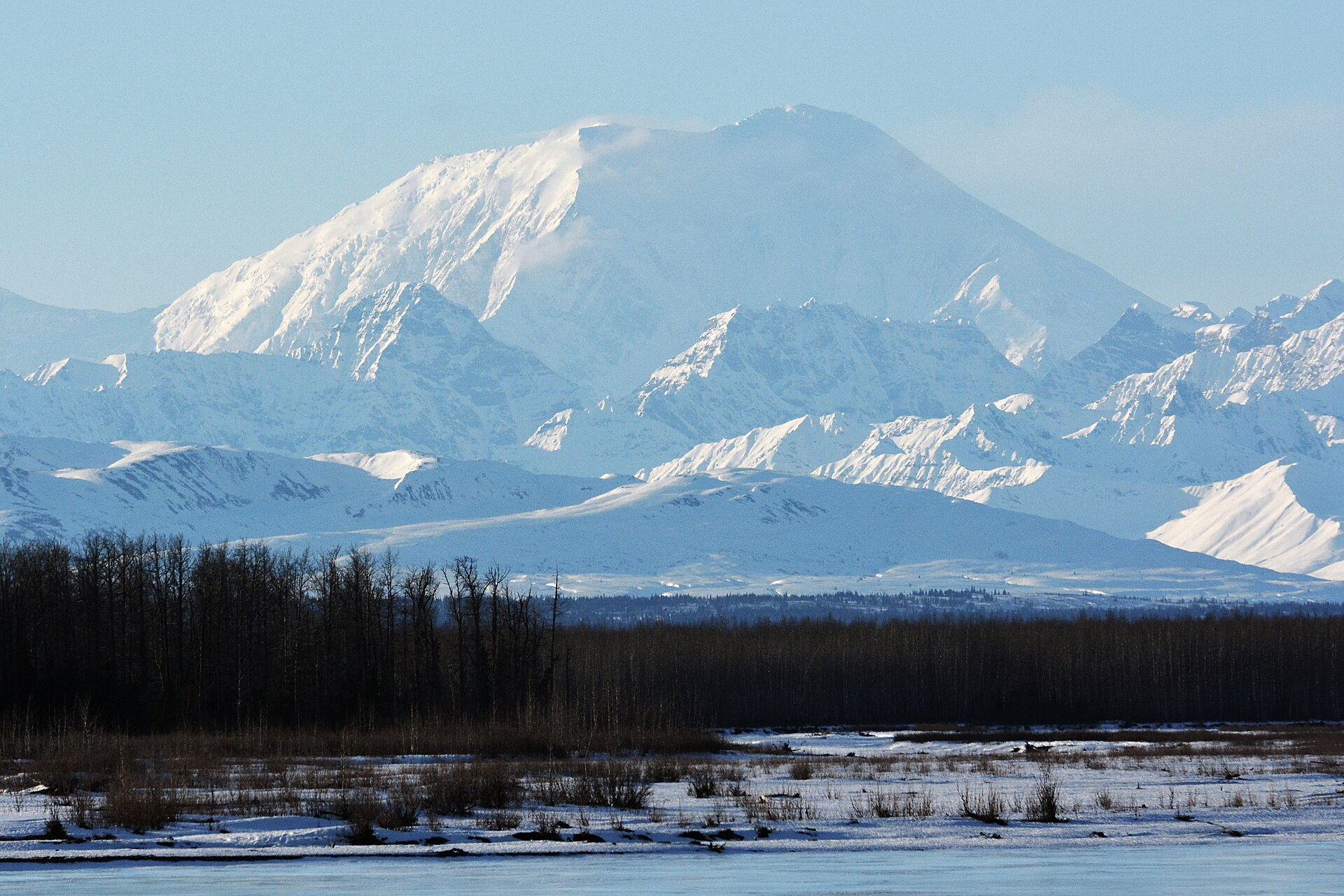 Mt. Foraker, as shot from the Alaska Railround near Talkeetna. winterbear.com