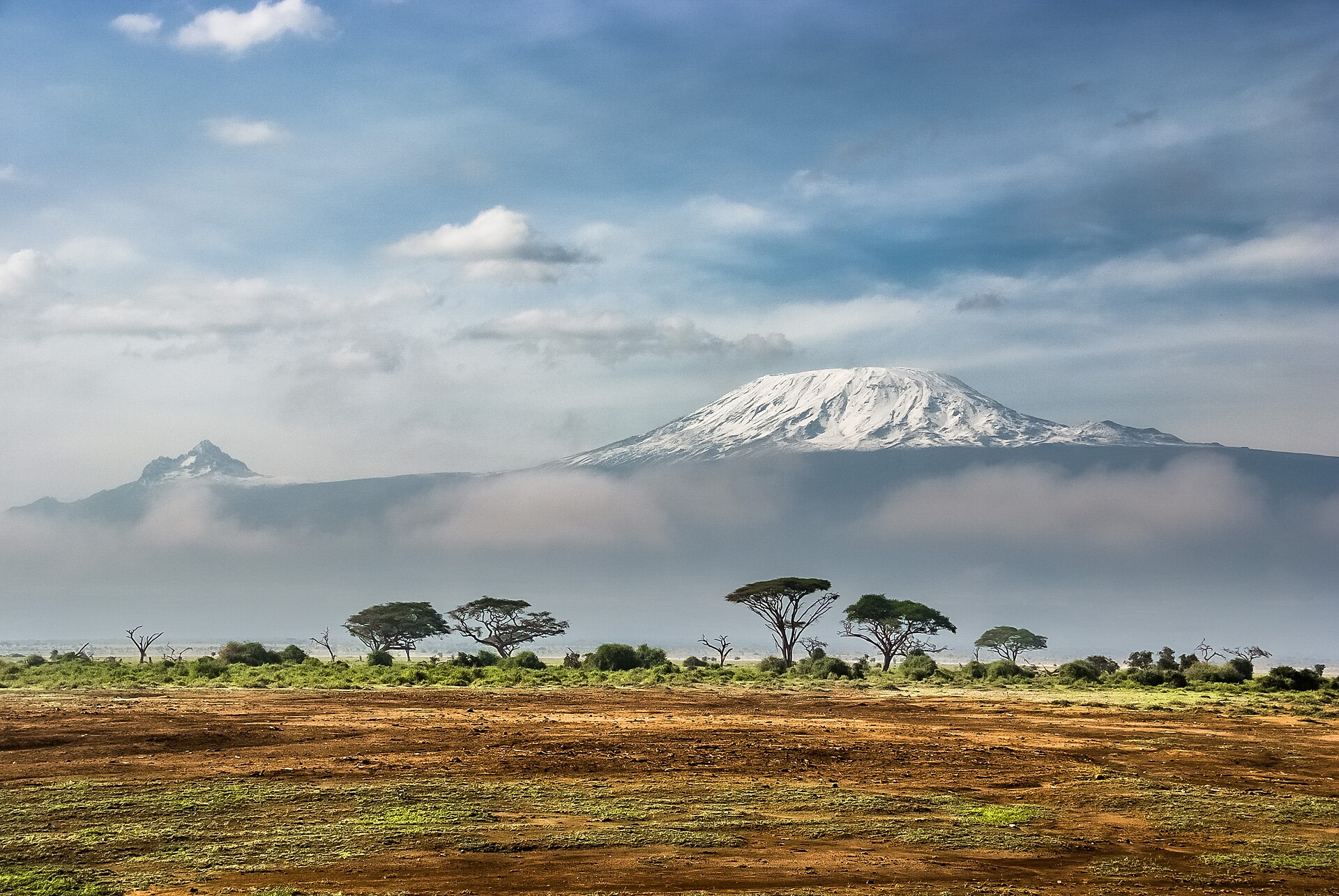 Mount Kilimanjaro above Amboseli and the East African plains