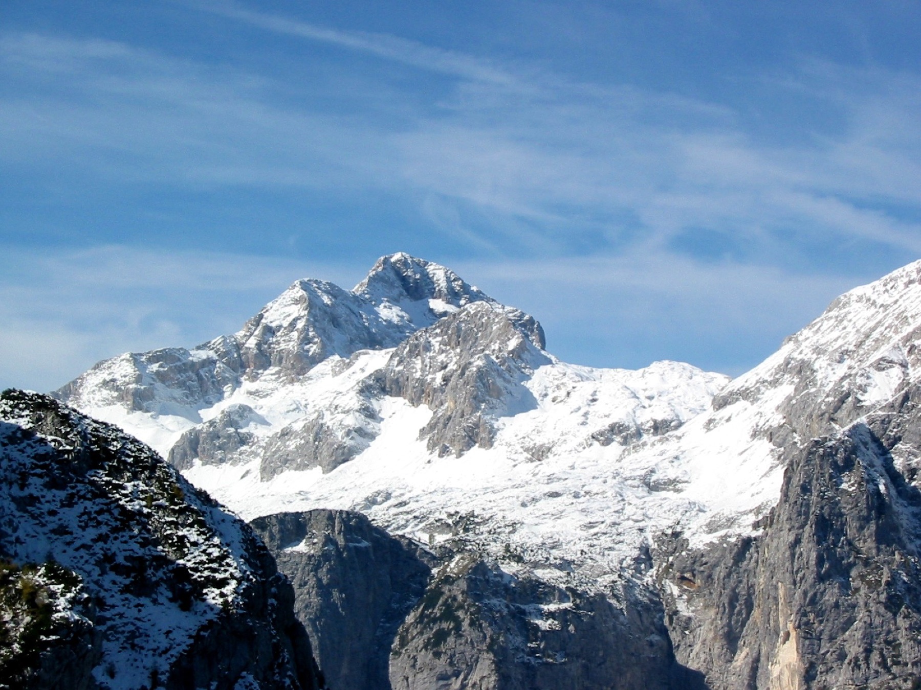 Triglav viewed across the Julian Alps