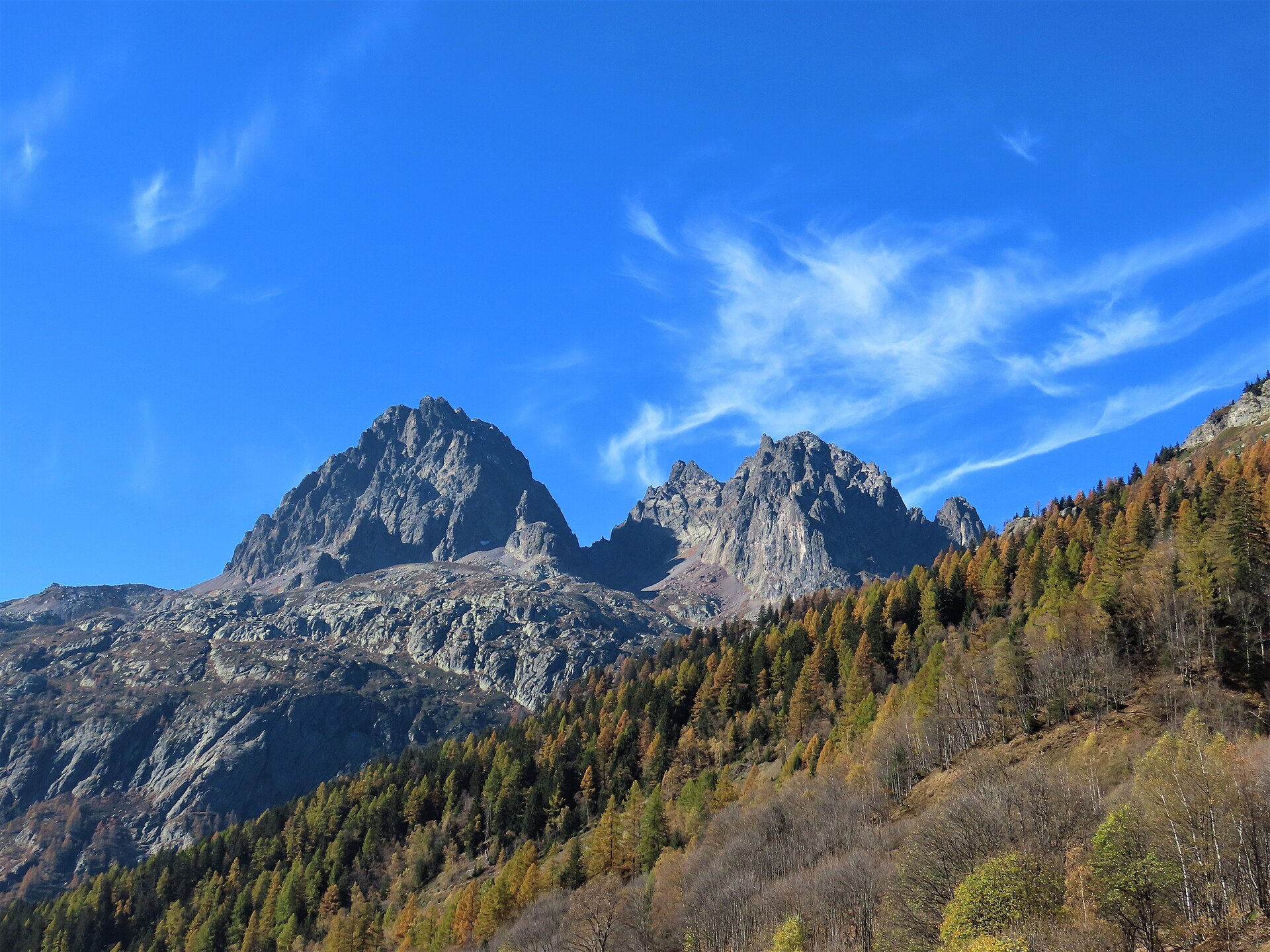 The Aiguilles Rouges and Mont Blanc from the circuit