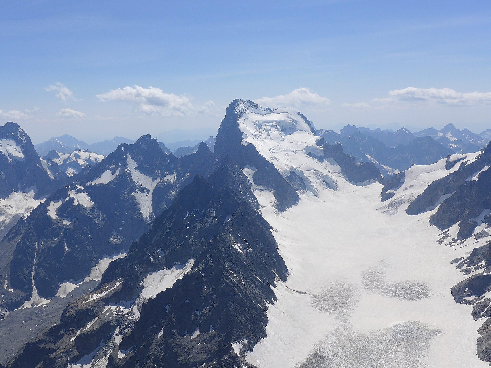The Barre des Écrins above the Glacier Blanc